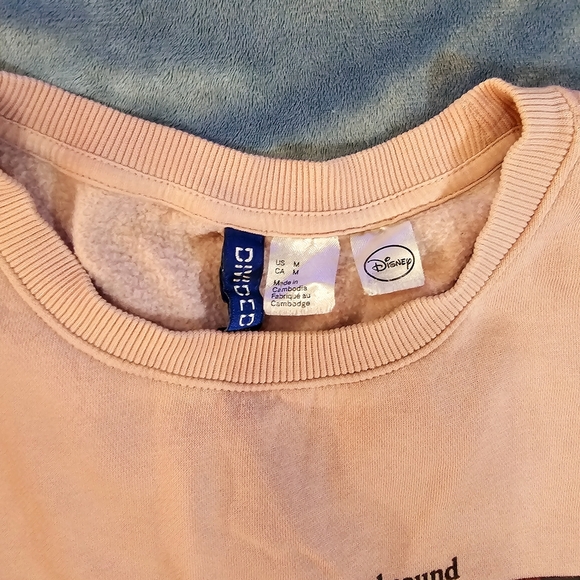 H&M Disney Fantasia Pink Oversized Crewneck Sweater Size Small - Picture 10 of 14